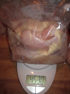 5 chicken breasts in a bag