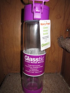 glasstic bottle purple