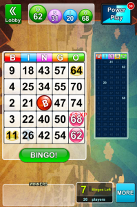 bingo bash iphone screen 1 card