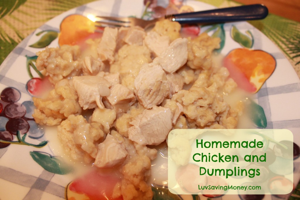 Homemade chicken and dumplings