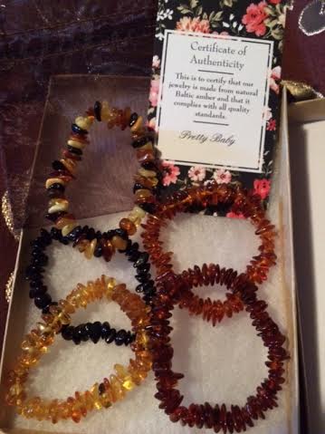 baltic amber bracelets in box