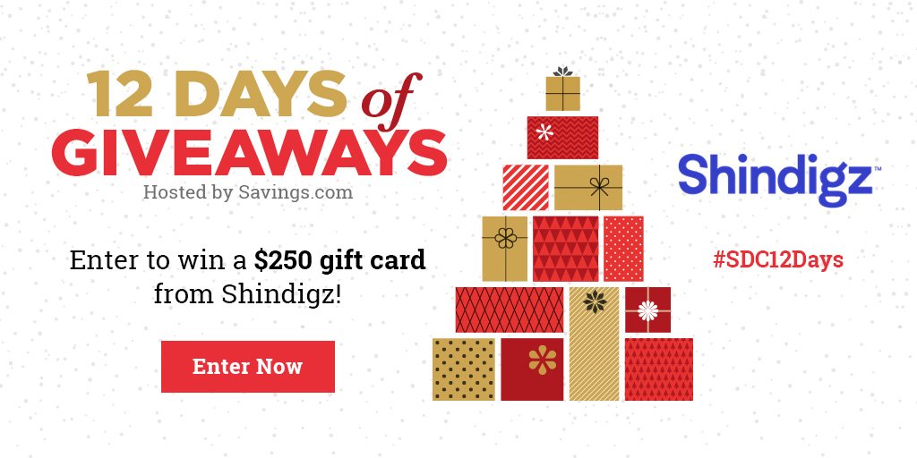 12 Days of Giveaways: $250 Shindigz Gift Card