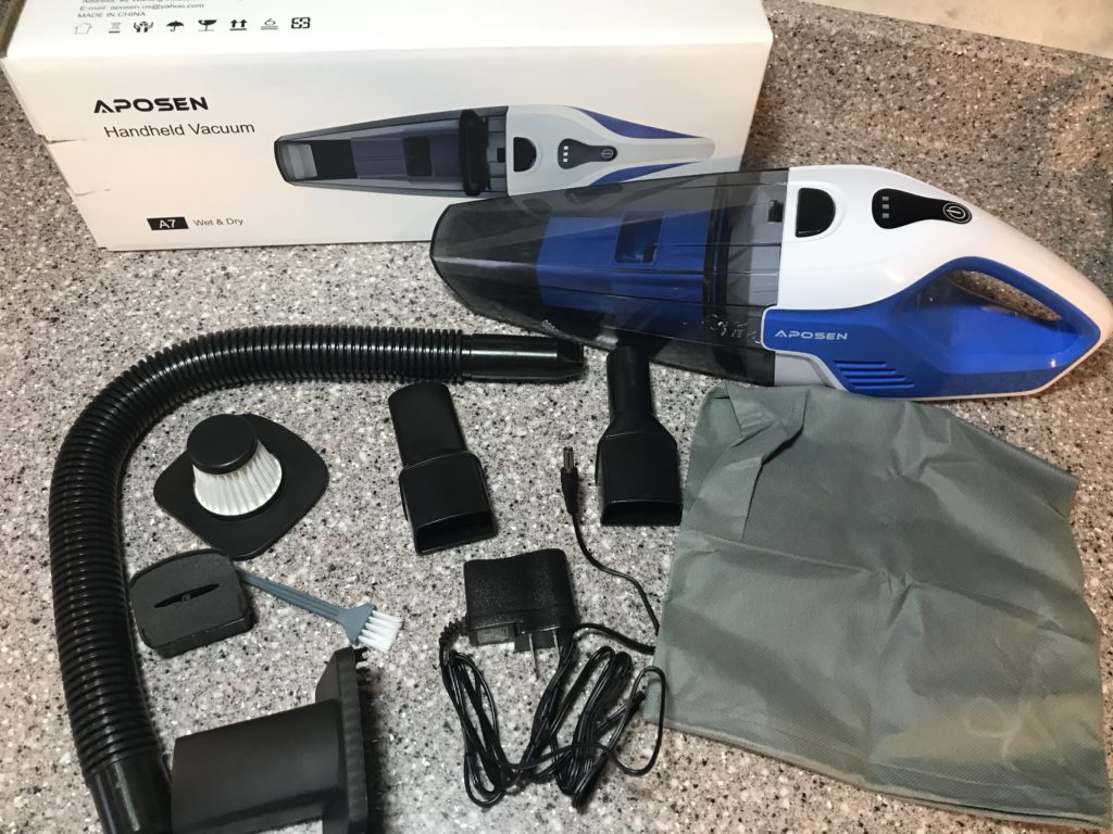 Aposen handheld vacuum cleaner with accessories